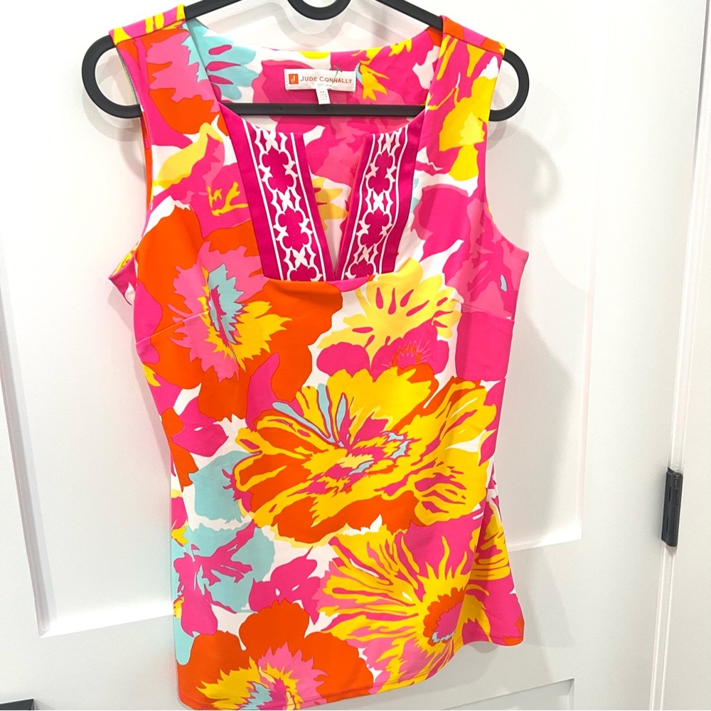 Jude Connally Wildflower Spring Bright Alexa Sleeveless Top Size XS